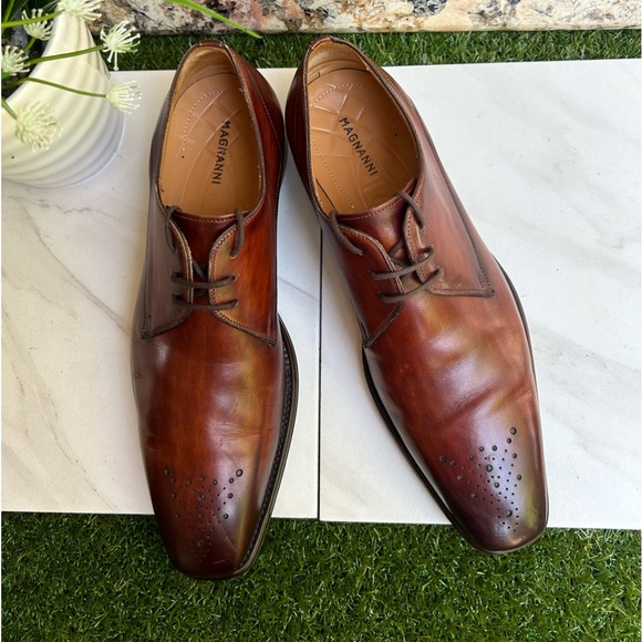 Magnanni 'Merrion' Medallion Cognac 
Toe Derby size 8 men - Picture 6 of 9